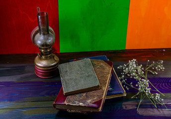 Vintage still life of a writing desk