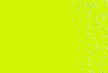 Light Green, Yellow vector doodle backdrop with leaves.