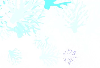 Light Blue, Green vector doodle background with branches.