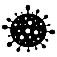 gz764 GrafikZeichnung - german: Symbol für einen Coronavirus Covid-19 Virus. - english: flat symbol coronavirus icon. - square xxl g9413