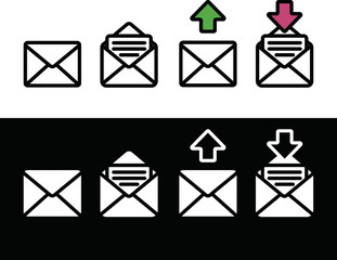 メールのアイコン 既読 未読 送信 受信 イラスト Stock Vector Adobe Stock