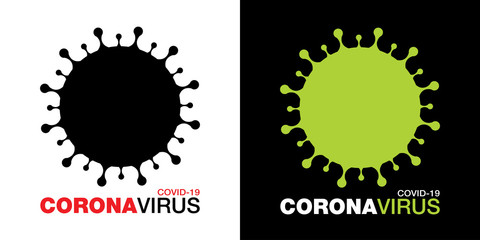 Coronavirus Covid-19 Icon set. Novel Coronavirus 2019-nCoV symbol. Stop coronavirus infection. Label or sticker for medicament, vaccine, alcogel. Vector Icon.