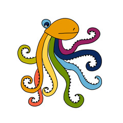 Colorful otopus. Simple style for your design