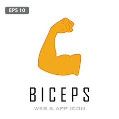 Biceps icon. Simple element from sport equipment icons collection. Creative Biceps icon ui, ux, apps, software and infographics. Gym Muscles. Vector illustration