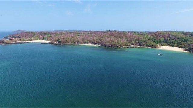 Chapera South Side Sailboat1 Aerial View of Las Perlas Islands with White Sand and Coral Beaches