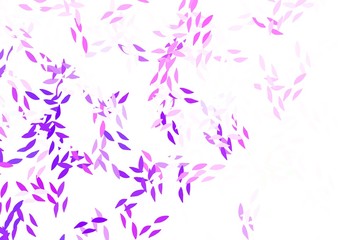 Fototapeta na wymiar Light Purple, Pink vector elegant pattern with leaves.