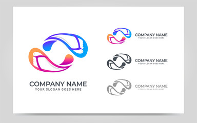 Slippers travel agency logo design. Editable logo design. Vector graphic illustration