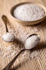 Sea salt in vintage spoons