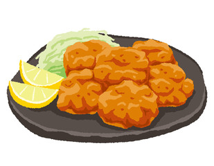 鳥の唐揚げのイラスト