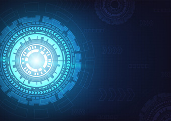 Obraz premium hi-tech digital data connection system