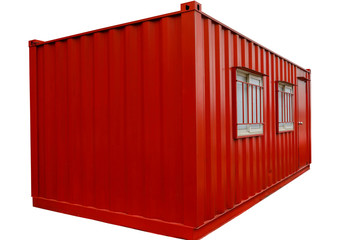 red container isolated on white