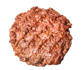 Grilled cutlet on white background