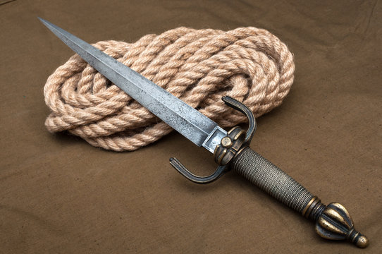 daga made in 18th century. blade weapon.