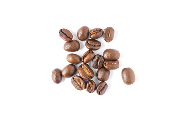 Coffee beans. Isolated on a white background.