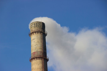 
Smoke pipe heat power plant