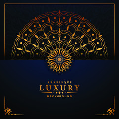 
Luxury ornamental mandala design background  with golden arabesque pattern arabic islamic east style