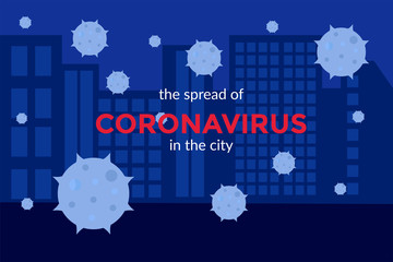Banner illustration covid-19 or coronavirus with character virus design