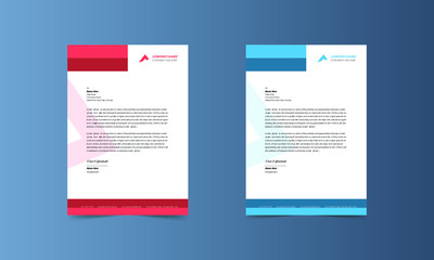 Minimal and Clean Corporate Colorful and Modern Business letter head templates Design and Pro Vector Illustration