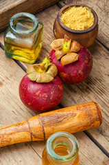 Healing fruit mangosteen.