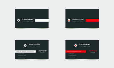 Minimal and Clean Corporate Business Card Design Template and Pro Vector Illustration