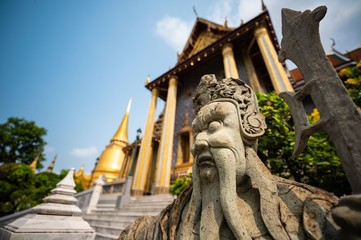Obraz premium Granite stone statue in Wat Prakaew Bangkok Thailand