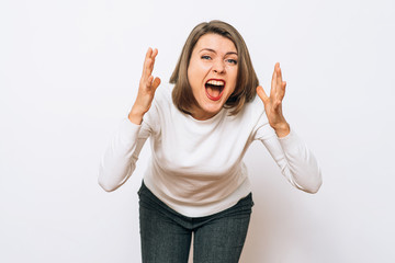 Angry screaming woman