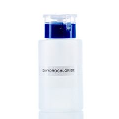 disinfectant, sanitizer in plastic packaging on a white background