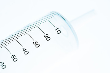 plastic disposable medical syringe