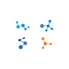 molecule logo vector icon illustration