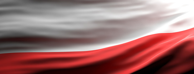 Poland National Flag Waving Texture