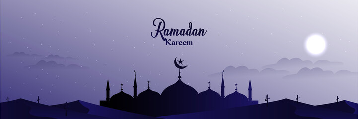 Fototapeta premium sample ramadhan kareem banner vector