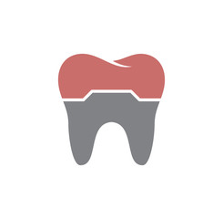 Tooth related icon on background for graphic and web design. Creative illustration concept symbol for web or mobile app