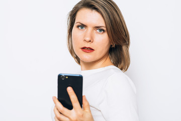 Fototapeta premium Woman with smartphone