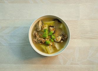 pork soup with mushroom Thai style