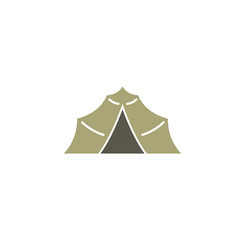 Tent related icon on background for graphic and web design. Creative illustration concept symbol for web or mobile app