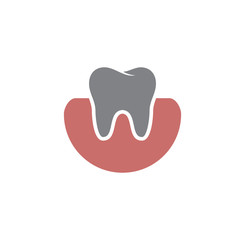 Tooth related icon on background for graphic and web design. Creative illustration concept symbol for web or mobile app