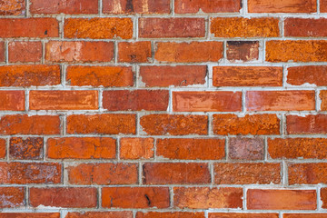 old red brick wall background texture