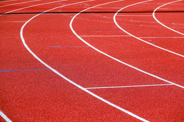 Fototapeta premium Athletic running track for running race. Sport and excercise concept.