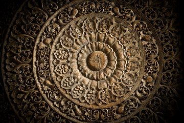  pattern of the old wood carving for the background.
