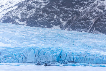 Svinafellsjökull glacier tongue near Skaftafell National Park, Iceland