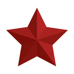 Red star logo vector isolated on white background