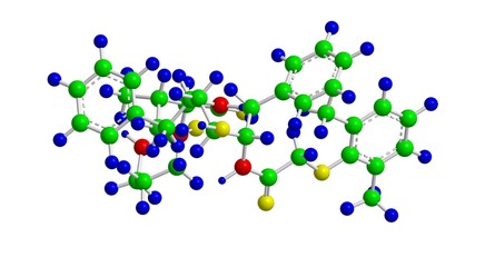 Molecular structure of Lopinavir, 3D rendering