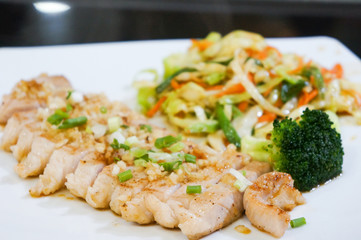 Pork Tenderloin fried with mix vegetable