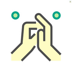 Wash hands and hygiene vector icon design, 64x64 pixel perfect and editable stroke.