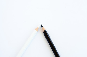 pencils on a white