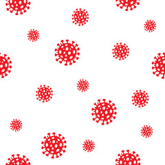 Seamless pattern with virus icons