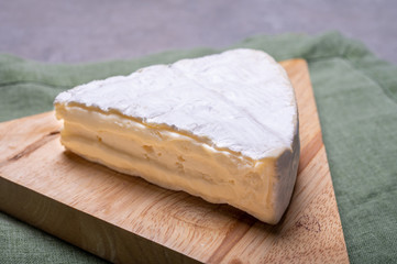 French cheese camembert made from cow milk in Normandy, France