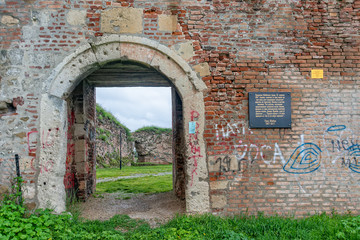 Šabac, Serbia - June 01, 2019: Šabac fortress , also known as Bigir Delen in Turkish, is a fortress next to modern day Šabac, on the right riverbank of Sava. The fortress was built in 1471.