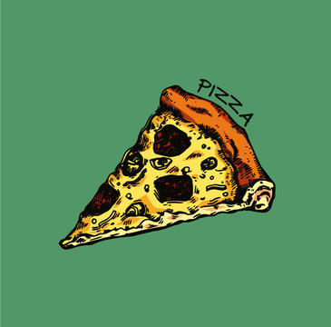 vector illustration of a pizza