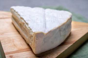 French cheese camembert made from cow milk in Normandy, France